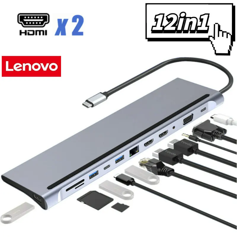 Док-станция 12 в 1 для ноутбука HP Elitebook Dell XPS ThinkPad Asus
