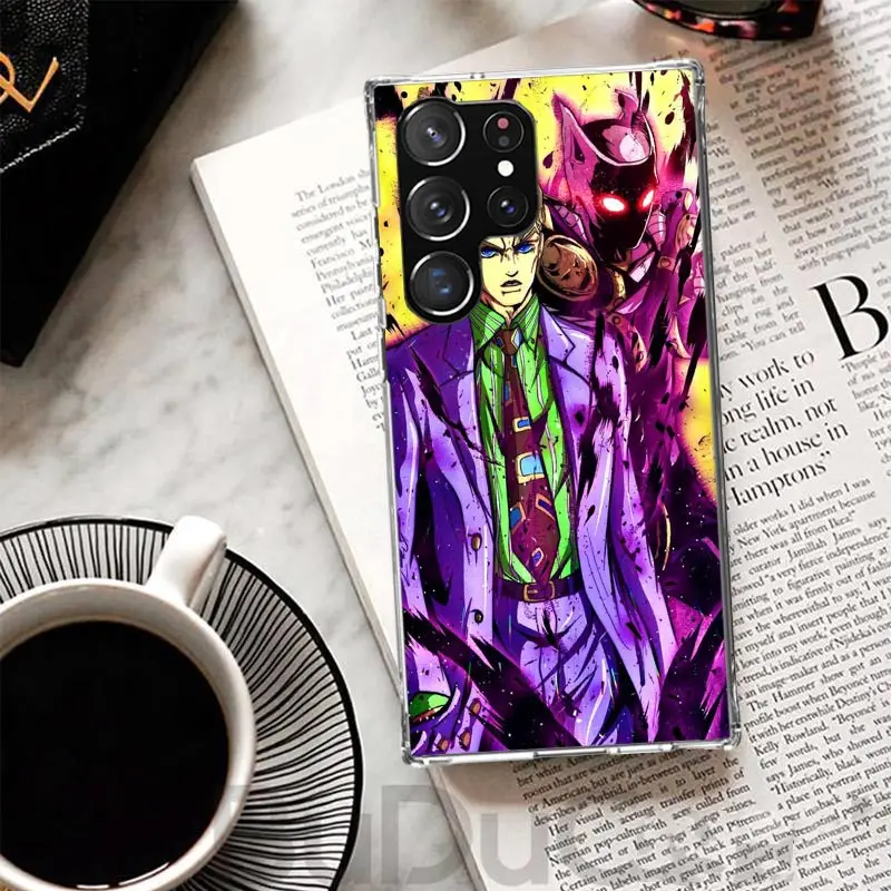 Фото Чехол JoJo Kira Yoshikage Killer Queen для Samsung Galaxy S23 S22 S24 S25 Ultra S21 Plus S20 FE, чехол для телефона S10 + S10E S25U с принтом №4