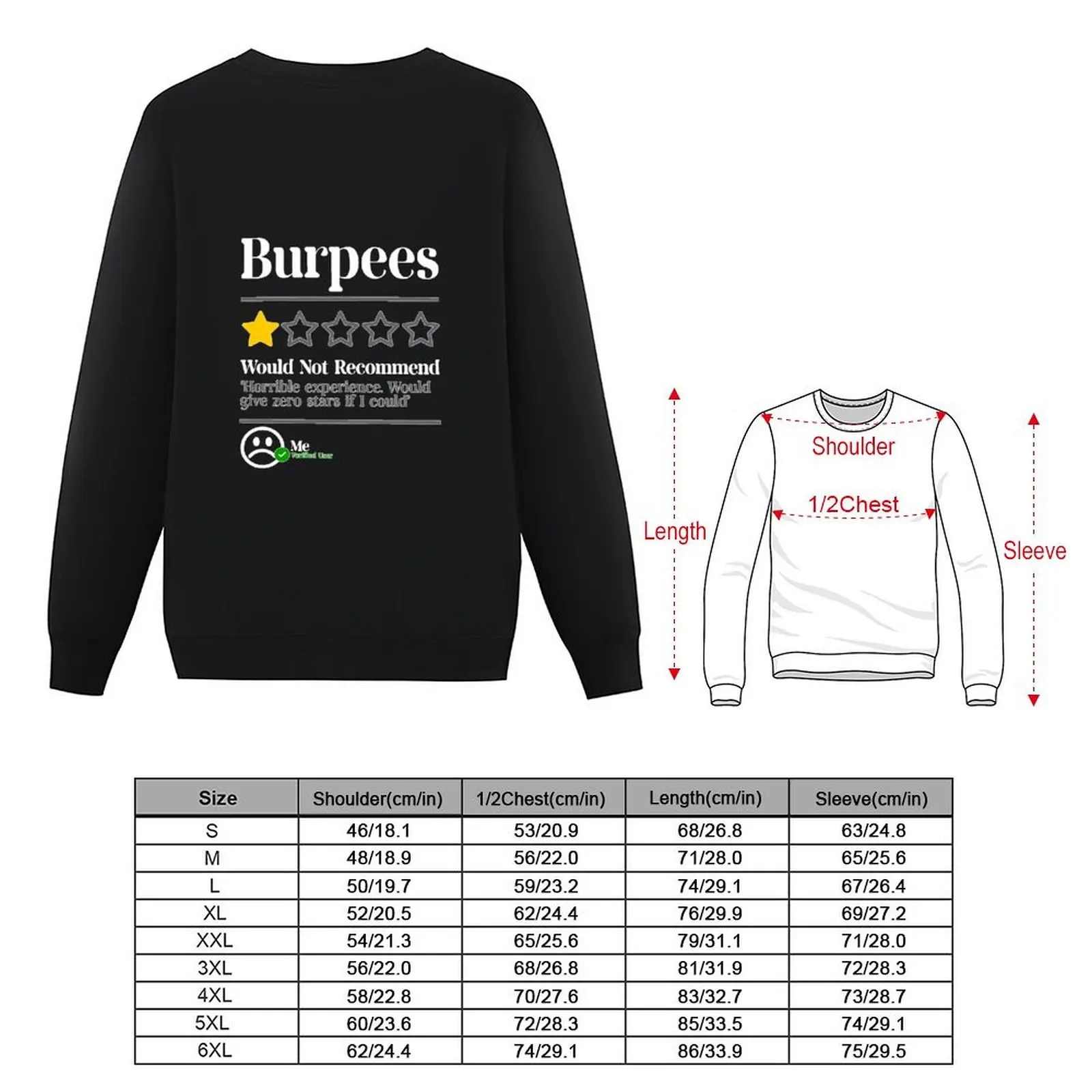 Фото Burpees Do Not Рекомендуем 1-звездный рейтинг Забавный пуловер для тренировок в тренажерном зале NL, мужская толстовка, корейская одежда, новая толстовка №5