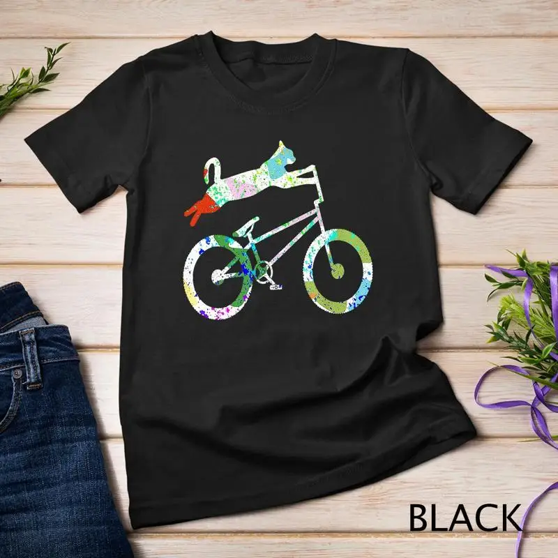 Cat On BMX Bike Kitten Lover Bike Велоспорт Велосипед Подарочная футболка Футболка унисекс