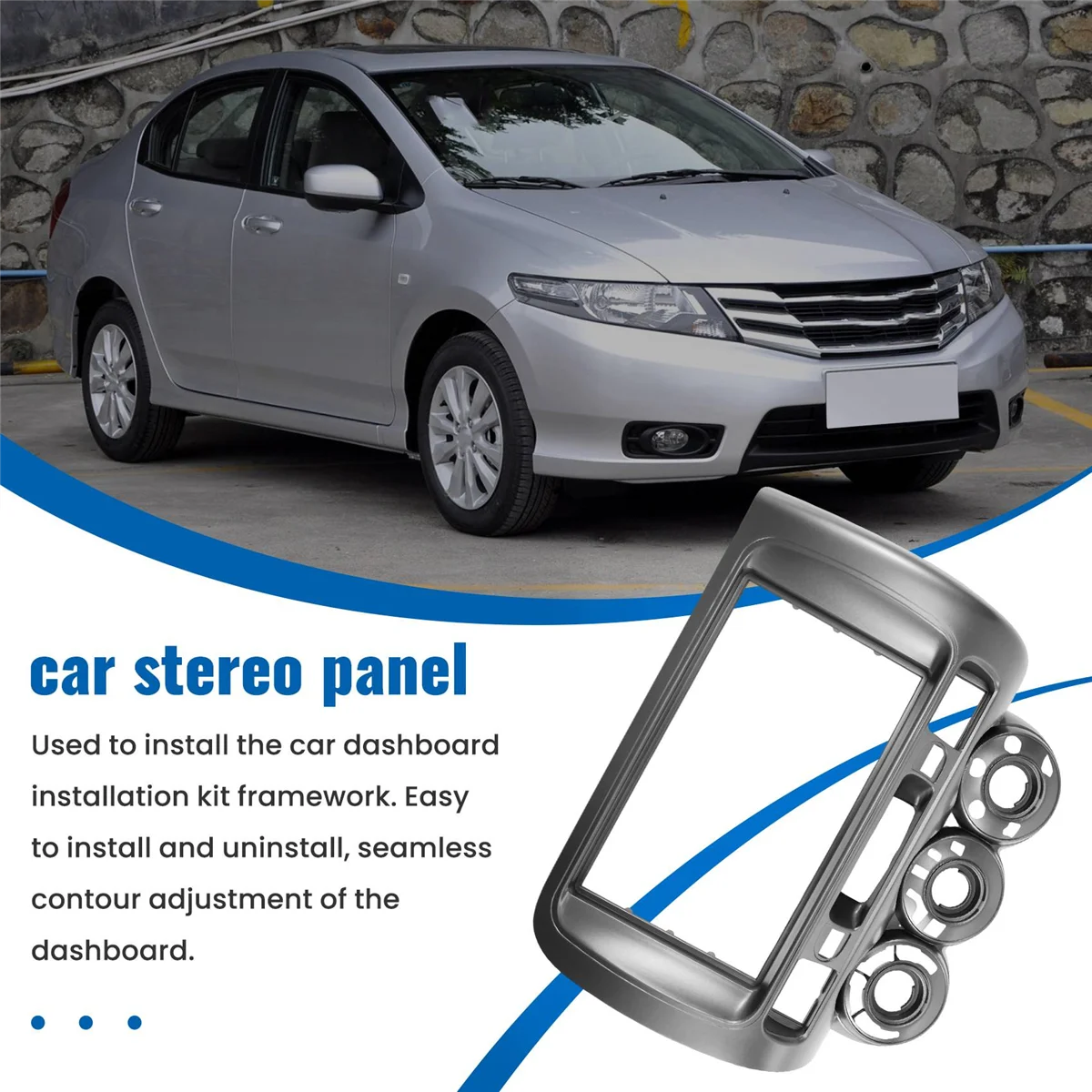 Фото Радиоприемник для Honda Jazz City One Din DVD стерео CD монтаж на панели комплект отделки рамка рамка №5