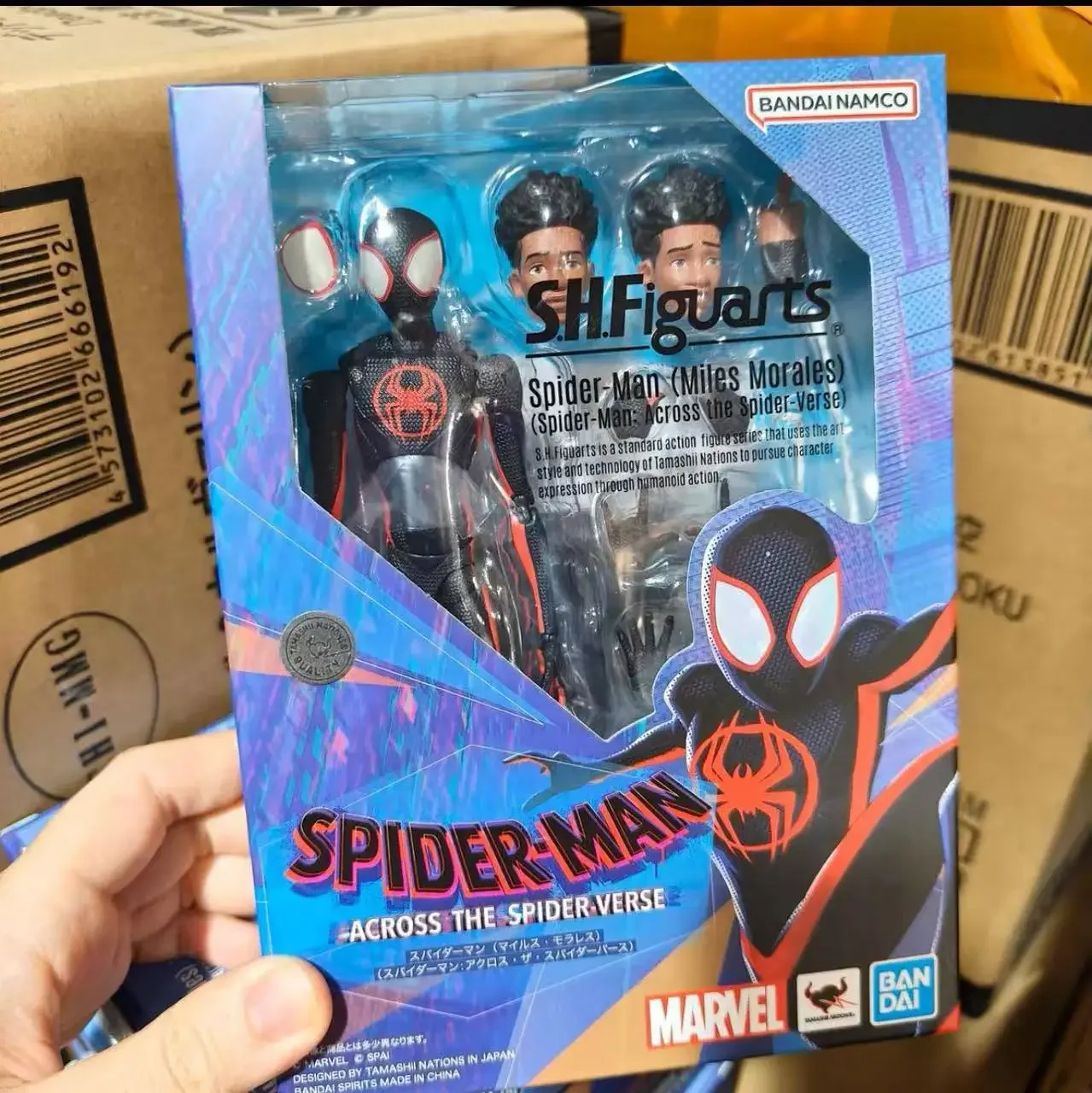 Фото Стандартная фигурка Человека-паука, оригинальная модель Bandai S.H.Figuarts Gwen Miles Morales THE SPIDER-VERSE, сборная модель, Коллекционная игрушка №4