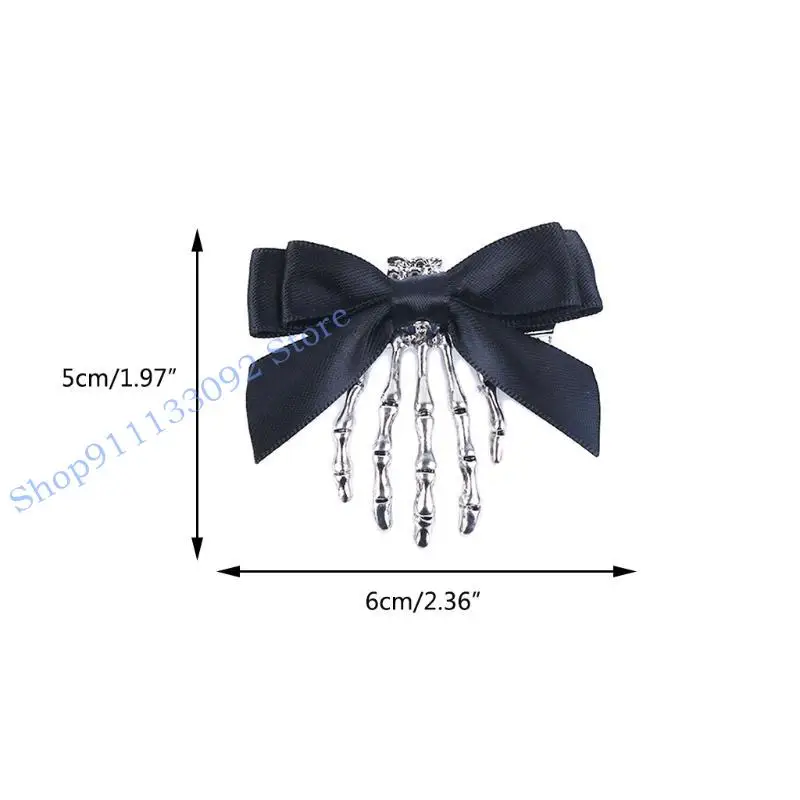 H9ED Skeleton Claws Clips Clips с бантиками панк -шпильки Хэллоуин боковые клипы (art.: 3920cf2c561fa) - 3920cf2c561fa