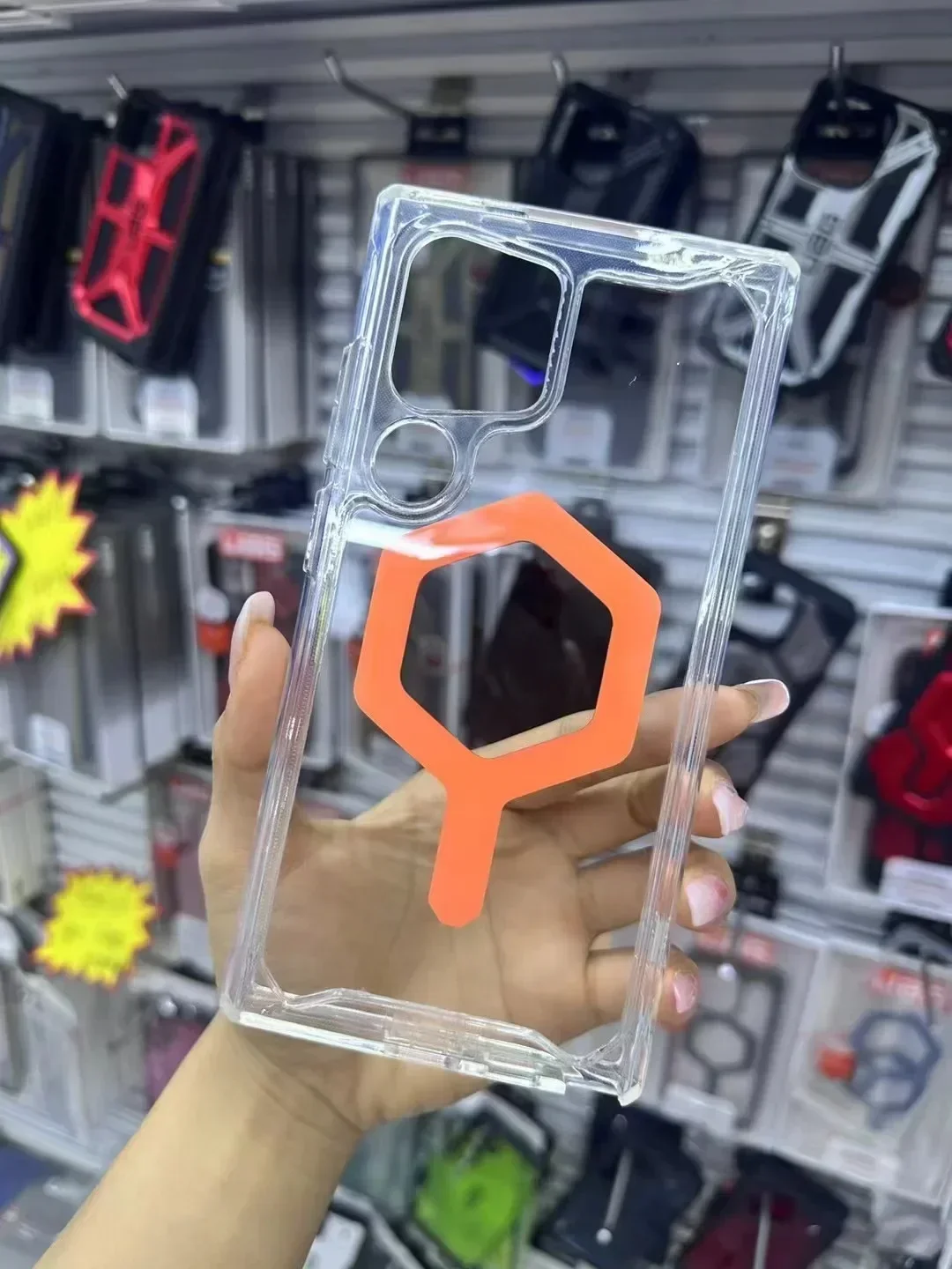 пара carga inalám Vál magnética funda resistente UA Plyo G para Samsung Galaxy S24 Ultra / S24 Plus cubierta прозраente