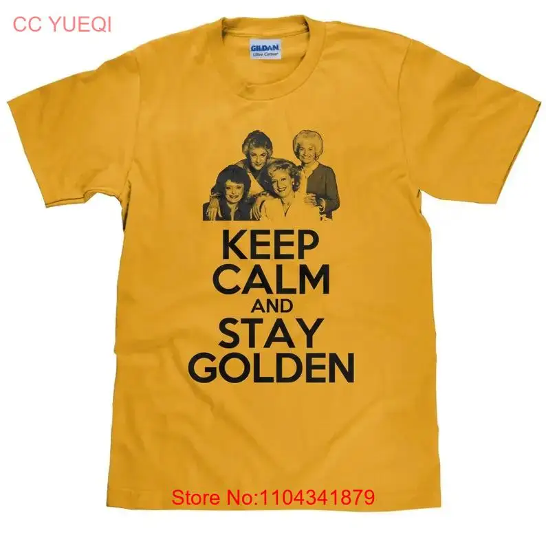 Футболка для забавных девочек Keep Calm and Stay Golden Item 1769 с длинными или короткими рукавами