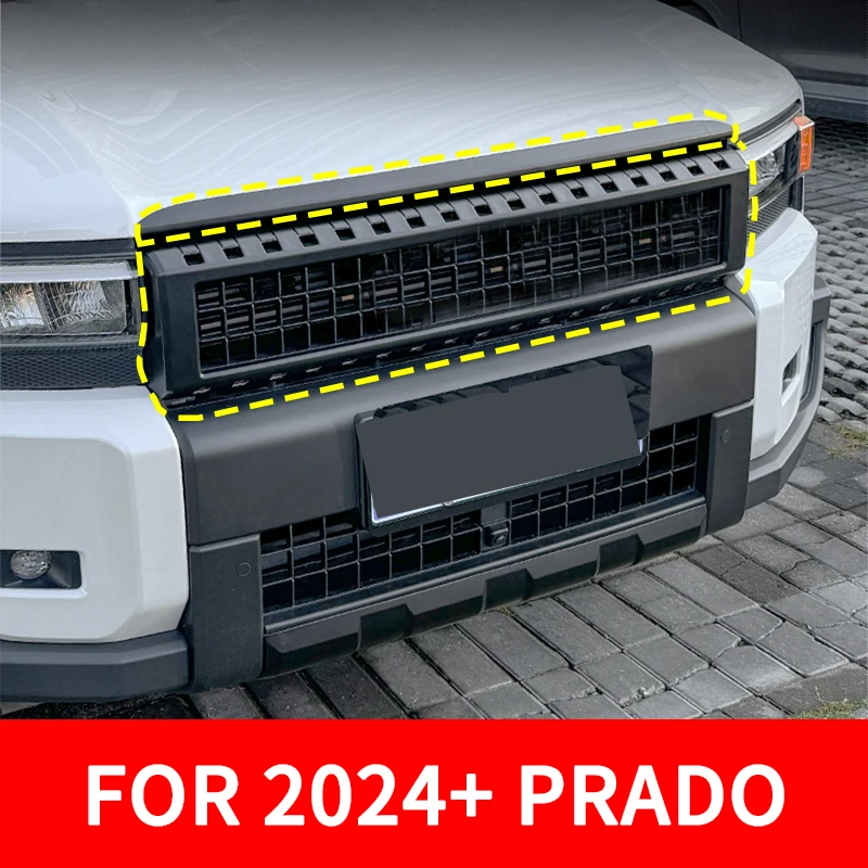 Автомобильные аксессуары для Toyota Land Cruiser Prado J250 LC250 2024 2025, внешняя передняя центральная решетка, рамка, декоративная накладка