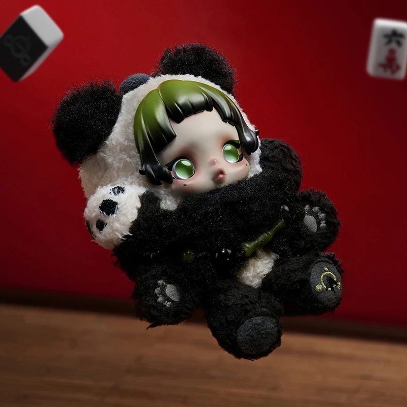【EU】POP MART SKULLPANDA Ленивая панда плюшевая кукла-подвеска ограниченное по 2 шт. на заказ