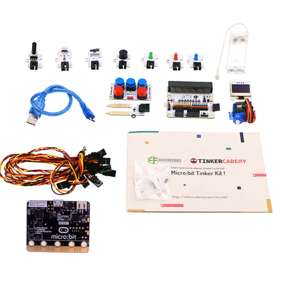 Фото Для комплекта Micro:bit Tinker, программирование для детей-початковщиков (разъемная плата Micro:bit Board Octopus ADKeypad Sensor) №2