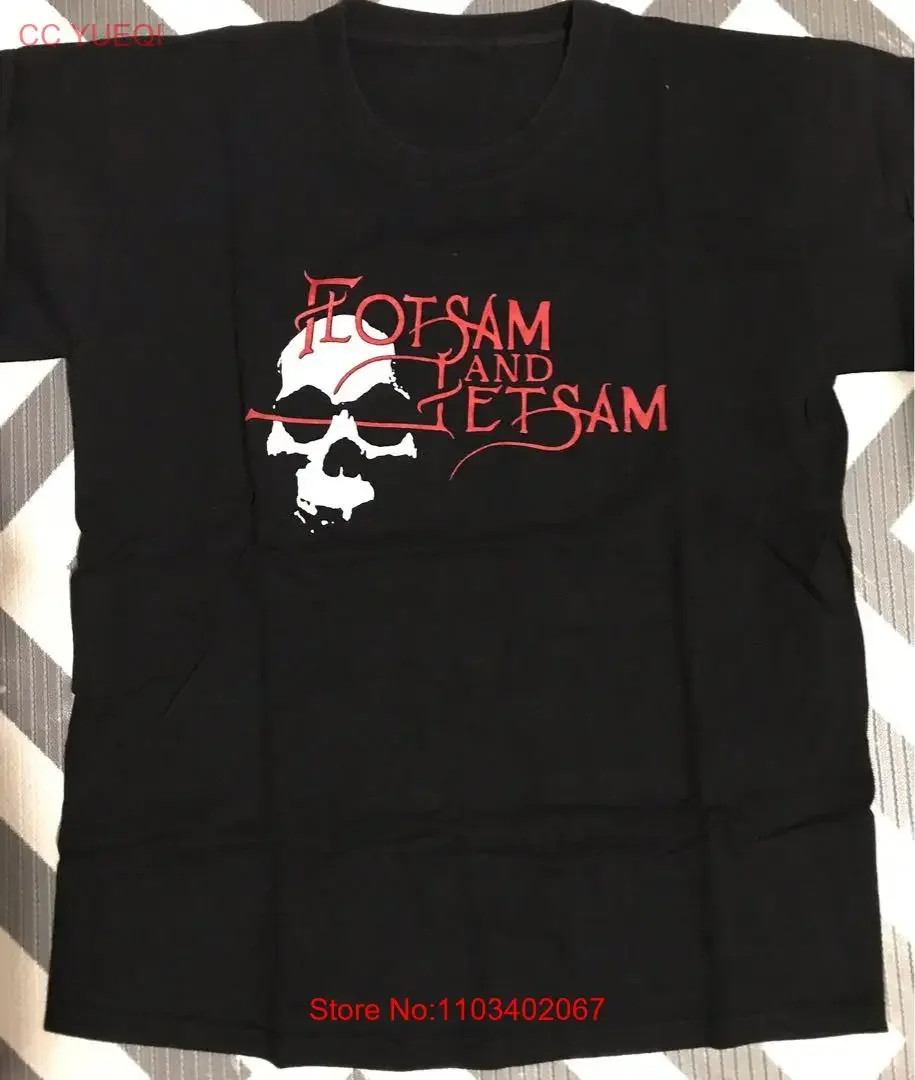 Hot Flotsam and Jetsam Band Полноразмерная черная футболка из 100 хлопка BT344 винтажная стираная дышащая мягкая футболка для повседневной носки