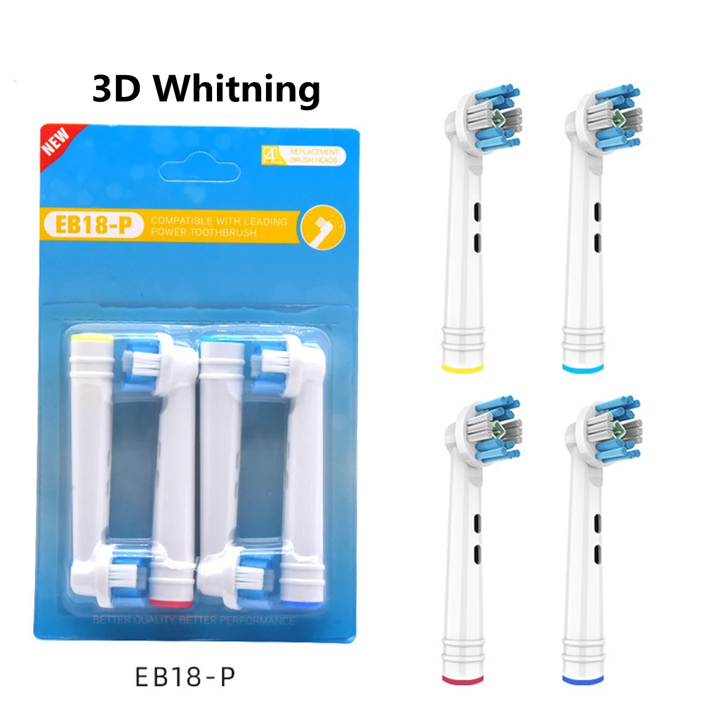 4 × сменные насадки для электрической зубной щетки Oral-B, подходит для моделей Advance Power/Pro Health/Triumph/3D Excel/Vitality Precision Clean