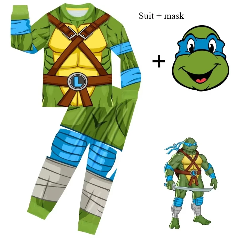 TMNT Детская одежда, карнавальный костюм на Хэллоуин с маской для мальчиков и девочек, весенний костюм, карнавальный вечерние забавный боди Syllables