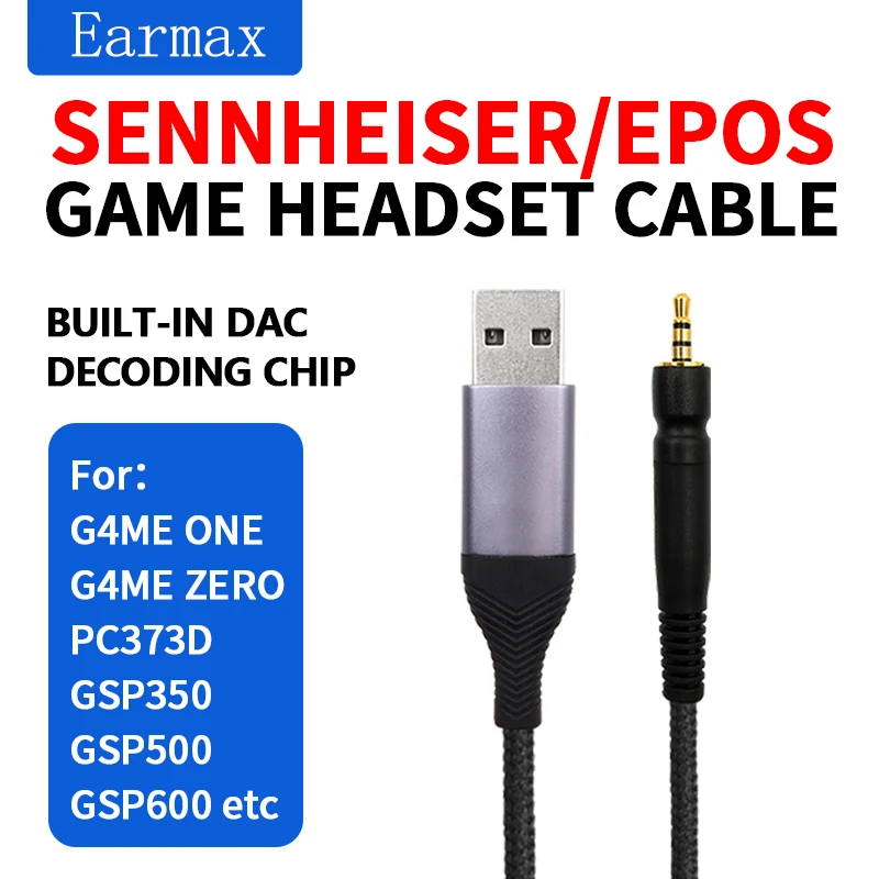 Кабель для обновления игровой гарнитуры Sennheiser Gamer GAME GSP300 GSP500 GSP600 PC373D