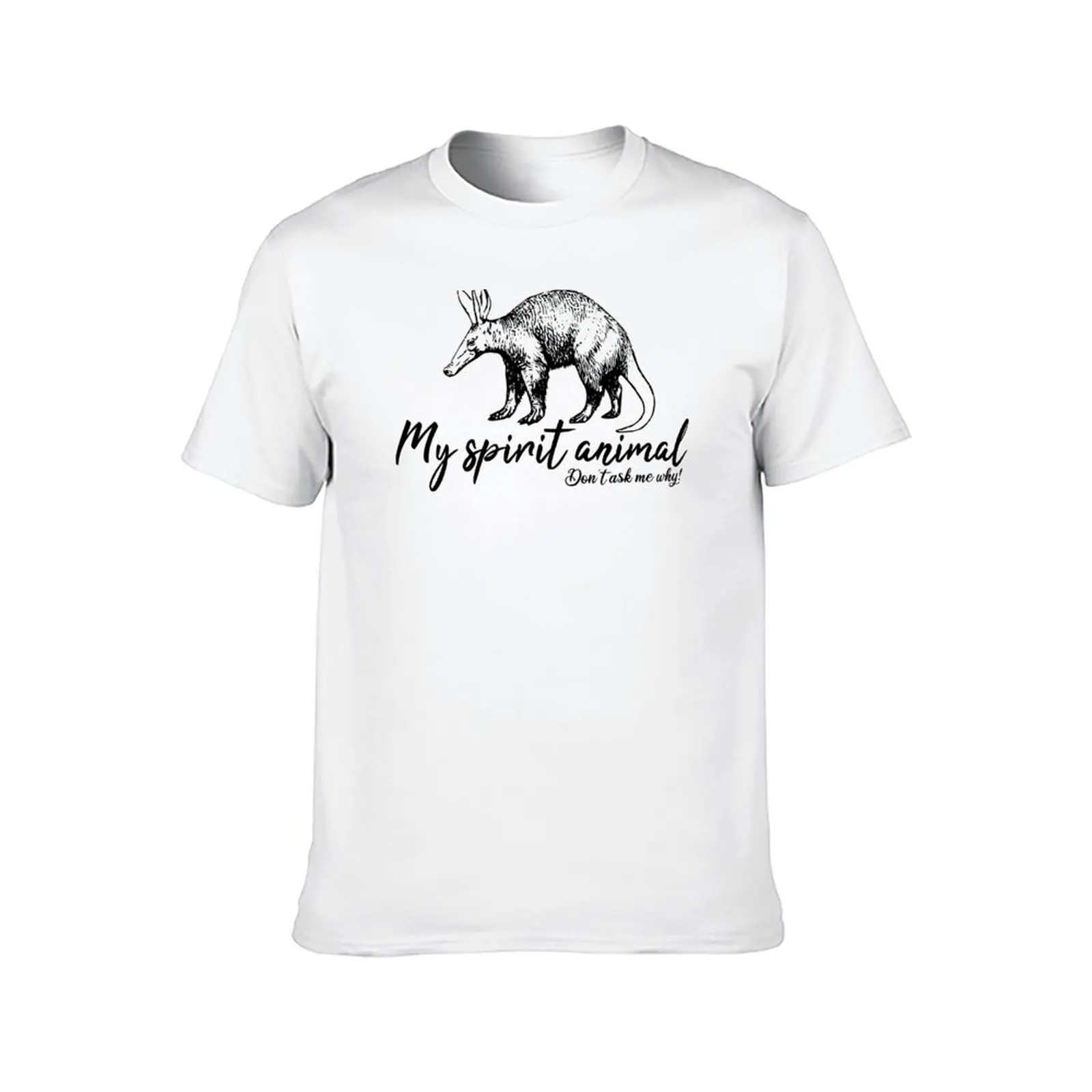 Фото Футболка Aardvark is my spirit с животными, мужские футболки, высококачественная роскошная брендовая мужская футболка, летняя футболка №2