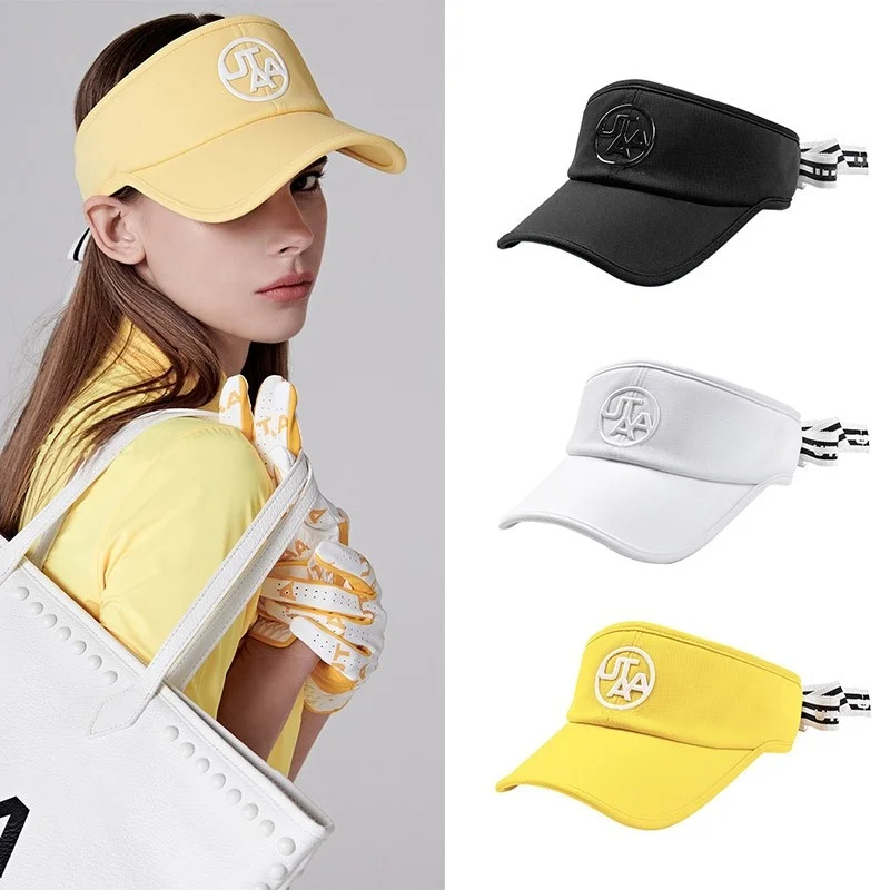 Фото Topi Golf Wanita 2022 Topi Olahraga Modis Pelindung Golf Busur Tanpa Tabir первоначальная модель №1