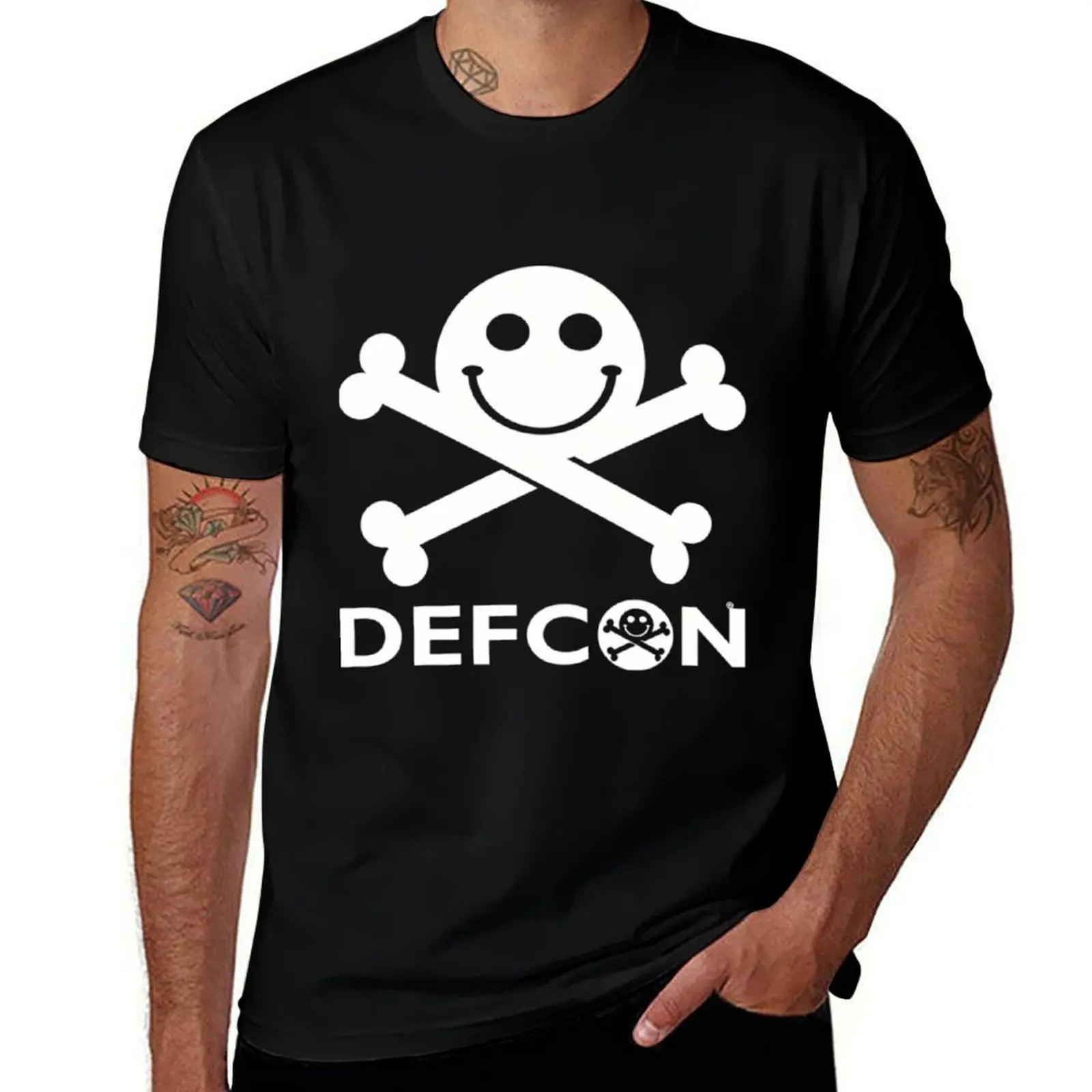 Футболка Defcon, хлопковая футболка, мужские футболки для мужчин, повседневная футболка