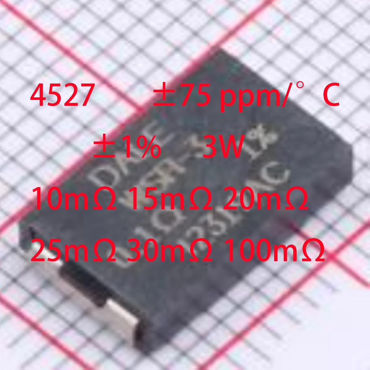 10 шт. оригинальный резистор выборки 4527 DALE WSR-3 75ppm 3W ±1% 0.01 0.015 0.02 0.025 0.03 0.1 OHM 0.01 Ω 10mΩ 15mΩ 20mΩ 100mΩ 30m