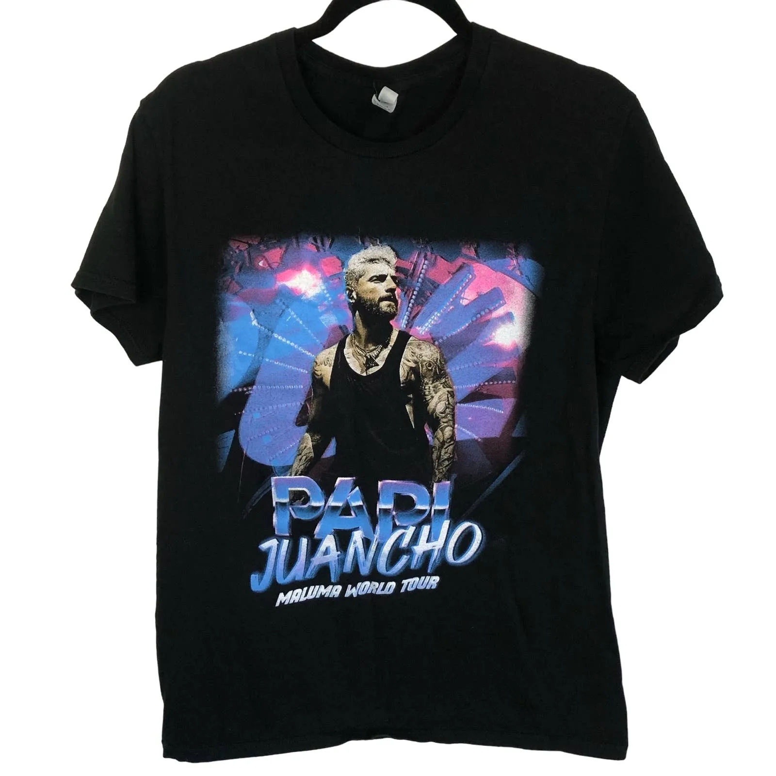 2025 Хлопковая футболка Maluma Papi Juancho 2021 World Tour с короткими рукавами - женская винтажная одежда среднего размера, мужские топы, подарки