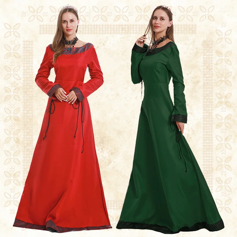 Хэллоуин, косплей, вампир, Mewah IR, Pengadilan покупки, пертенгахан, Wanita Eropa Gaun, Elegan, резиновый, безразмерный, Vintag