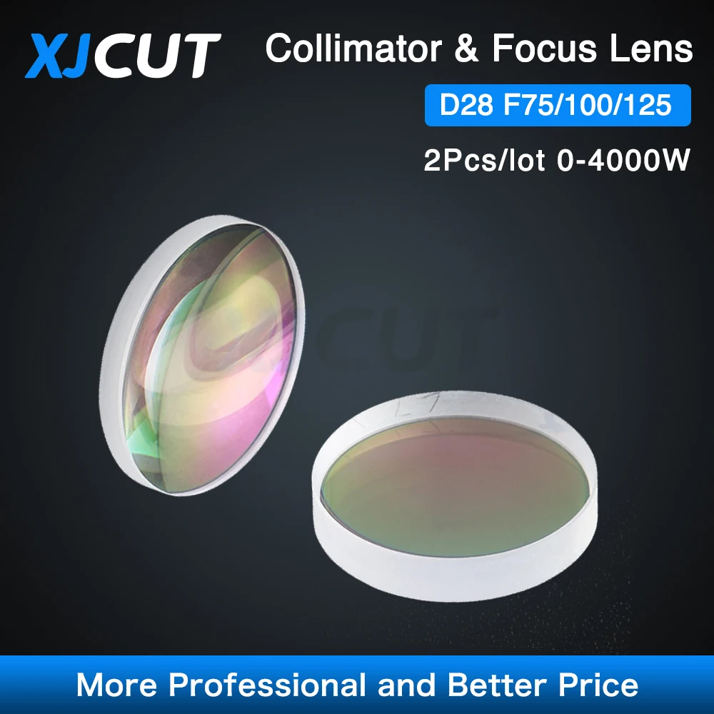 Лазерная фокусировочная линза XJCUT Raytools, линза коллиматора D28 F75/100/125/f150мм для лазерной режущей головки Raytools BM109 BT210 BT230