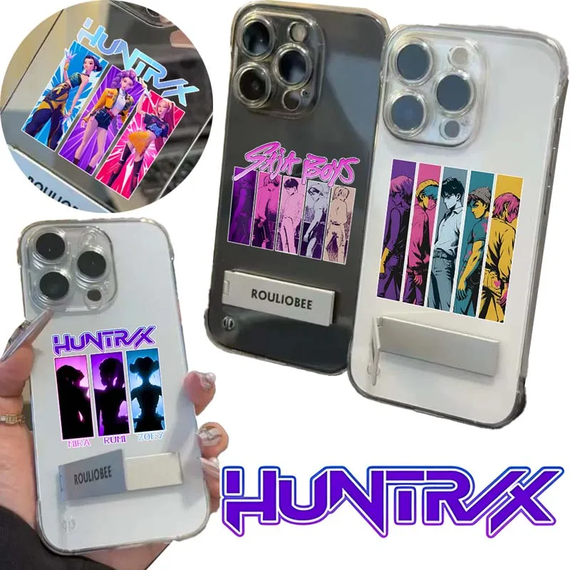 Безрамный чехол для телефона KPop Demon Hunters для ПК для Iphone 16, 15, 12, 13, 14 Pro MAX, прозрачный чехол с принтом аниме, креативные подарки
