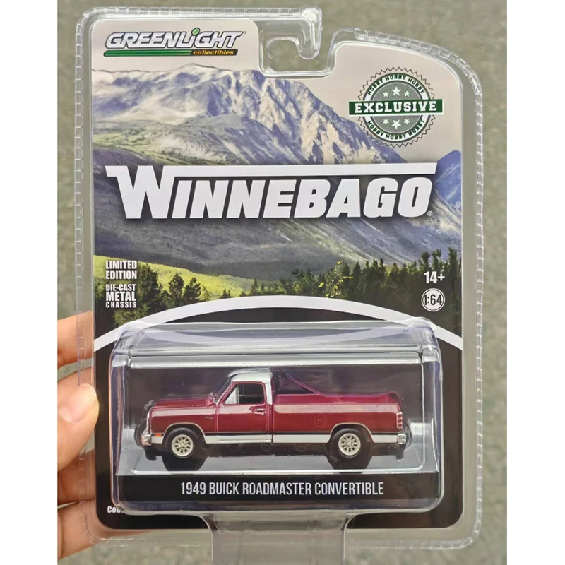 Литая под давлением модель автомобиля из сплава Greenlight, масштаб 1:64, Roadmaster, 1949 год, трансформируемая игрушка-дисплей