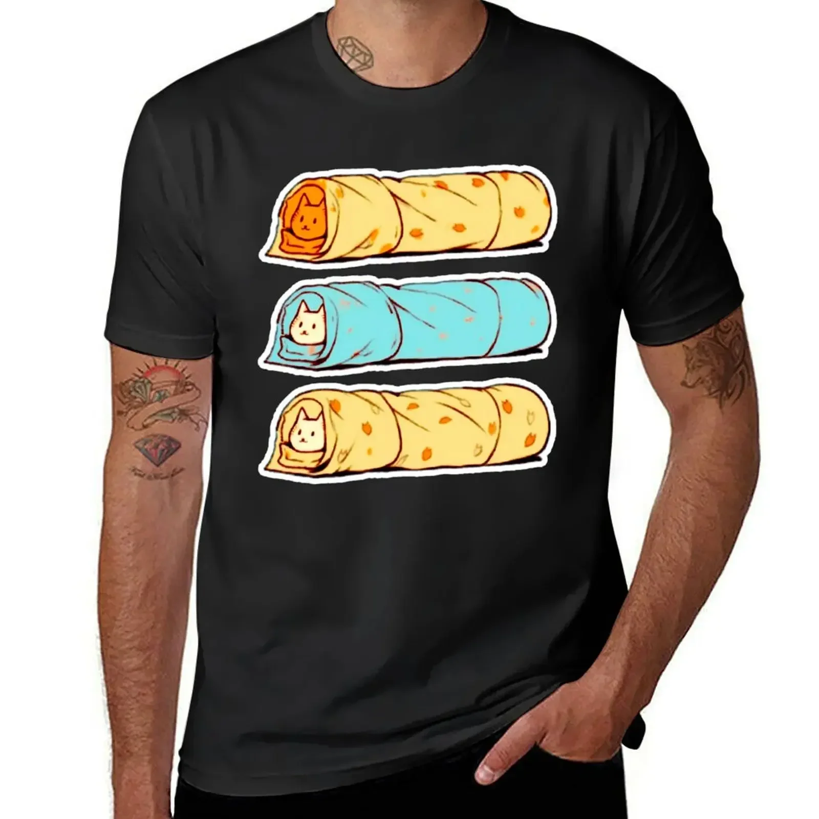 Футболка The Three Purritos, мужская футболка большого размера с короткими рукавами
