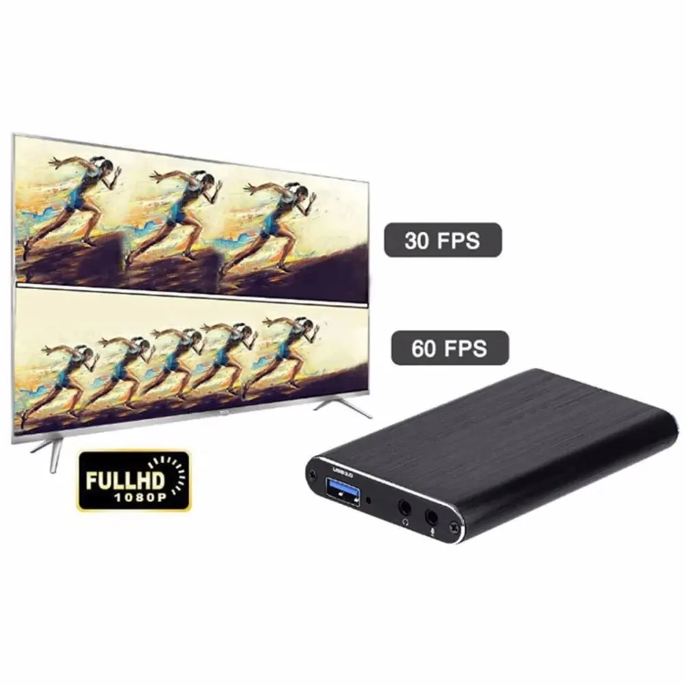 4k 1080p 60 кадров в секунду Hd видеозахват HdTV камера записывающая коробка-совместима с Usb 3,0 pc Live Stream записывающее устройство (art.: 3920c5199d13c) - 3920c5199d13c