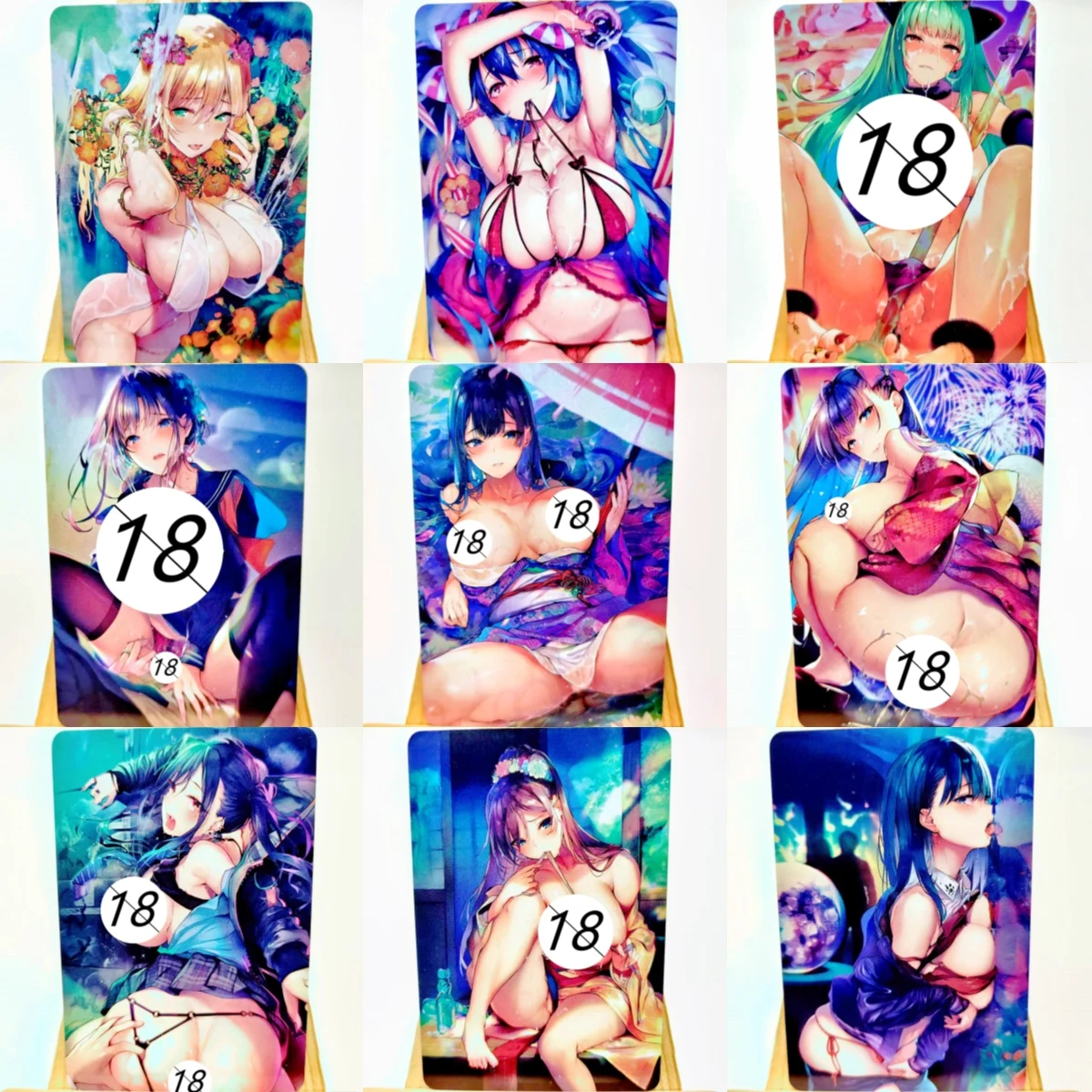 9 штук/комплект, аниме Homo Shirai Mai Android 18 ACG, милая кавайная девушка, джентльмен, Обнаженная сексуальная игрушка, хобби, карточка, поклонник колле...