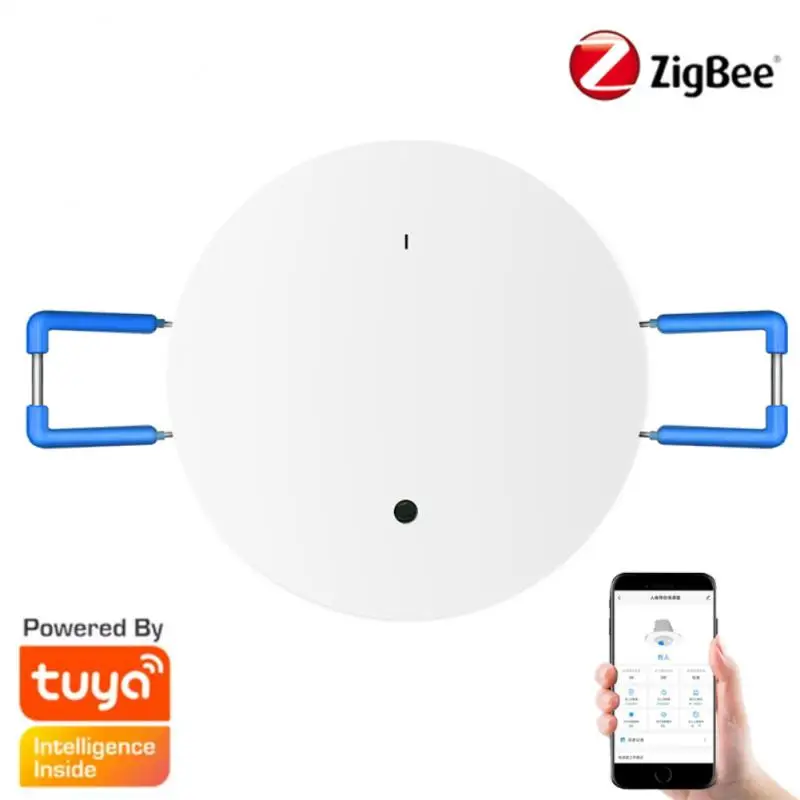 Потолочный датчик движения Tuya ZigBee, умный датчик присутствия человека для умного дома, с инфракрасным обнаружением