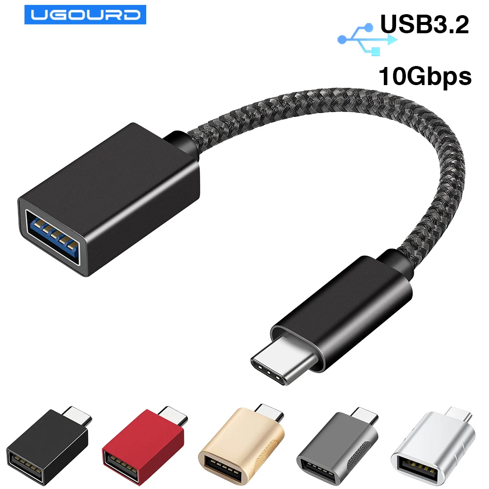 OTG кабель Type C 10 Гбит/с, адаптер для ноутбука, телефона, гнездовой USB-кабель для передачи данных для мыши, клавиатуры