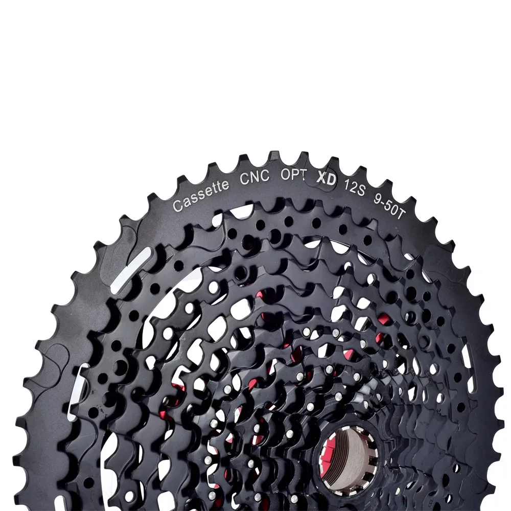 Фото 12-скоростной MTB 12s 9-50T XD, черная кассета с ЧПУ, горный велосипед, велосипед с муфтой свободного хода, 12 В, звездочка k7, диапазон передач 556%, детали велосипеда №5