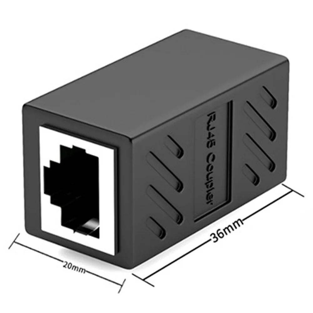 Разъем-удлинитель Rj45, разветвитель «мама-мама», удлинитель кабеля Ethernet, прямая головка, соединитель Ethernet, преобразователь Rj45 (art.: 3920cc49853eb) - 3920cc49853eb