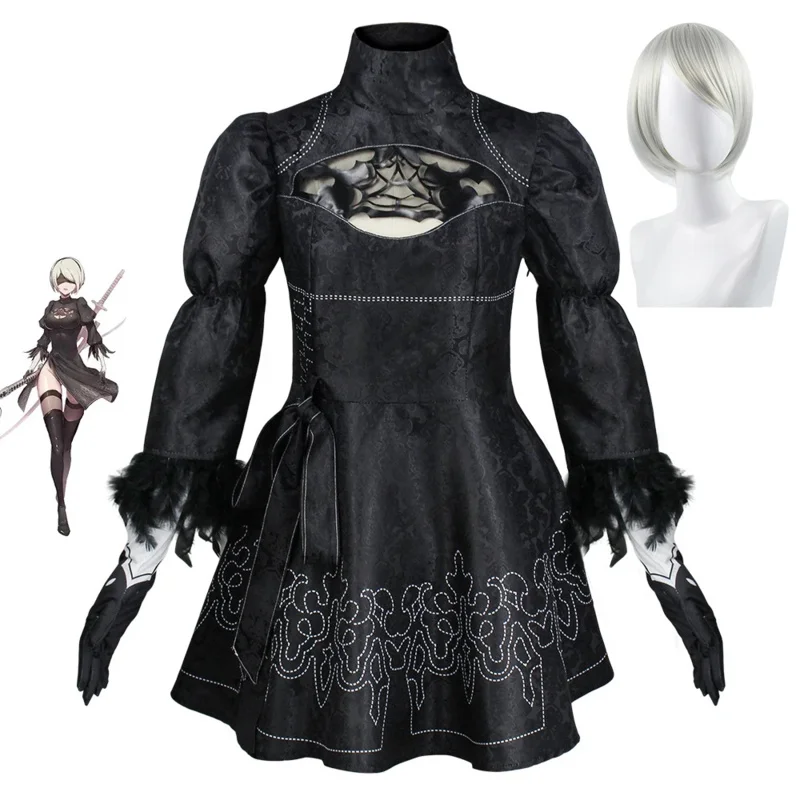 Новый костюм для косплея Nier Automata 2025 года Yorha 2B, сексуальный наряд, игровой костюм, женские костюмы для ролевых игр, костюмы для девочек на Хэллоуин, Fanc QEQ12