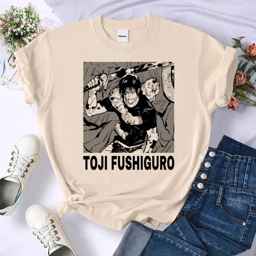 Фото Женская футболка Toji Fushiguro с графикой 80-х Y2k, дышащая уличная одежда, футболки с графическим рисунком, каваи, ретро, панк, дышащая №4
