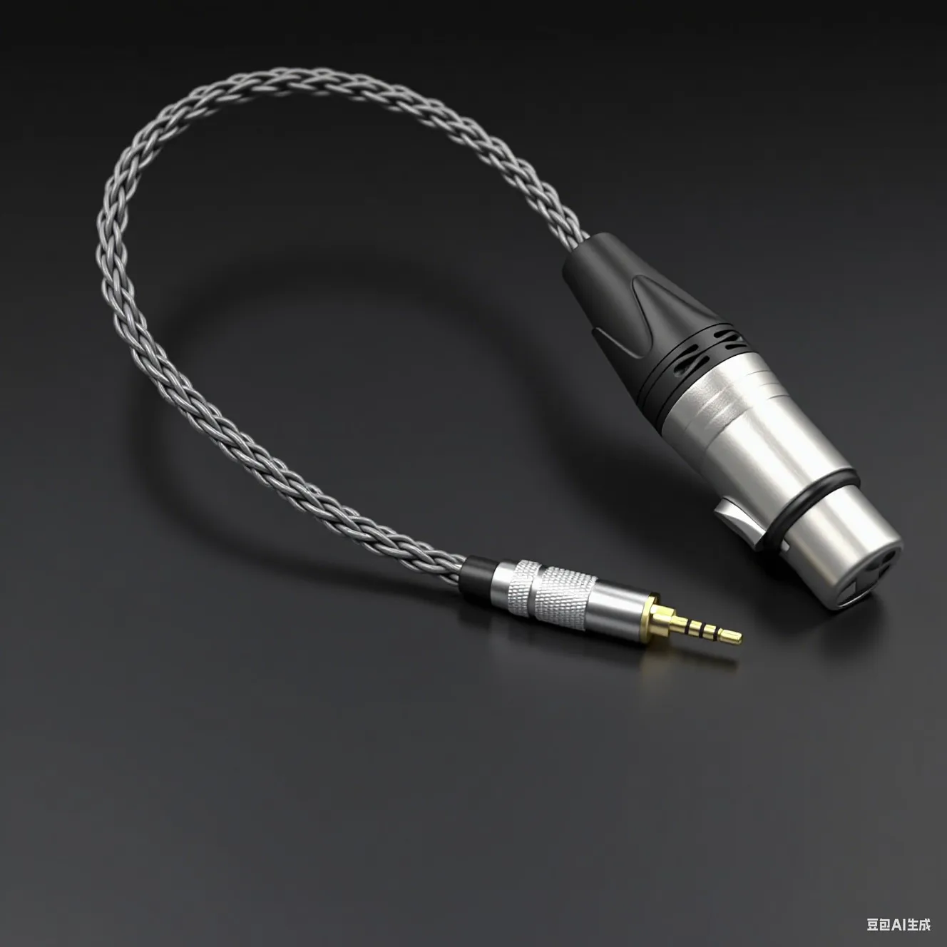 Серый посеребренный кабель от 2,5 до XLR, 2,5 мм TRRS, сбалансированный штекер на 4-контактный XLR, сбалансированный женский аудиокабель-адаптер