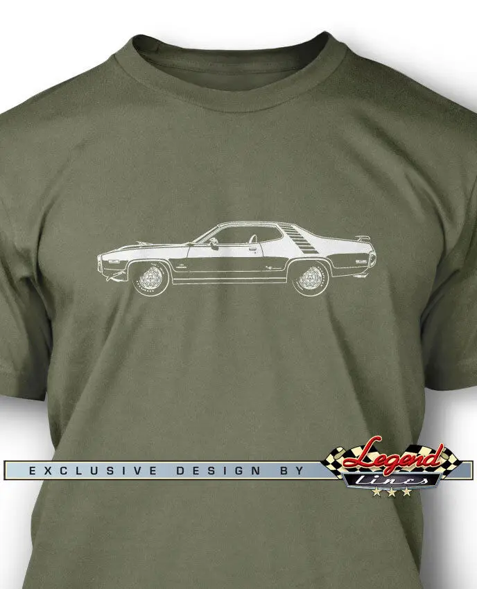 Мужская футболка-Кроссбоди 1972 Plymouth Road Runner разных цветов и размеров, 400