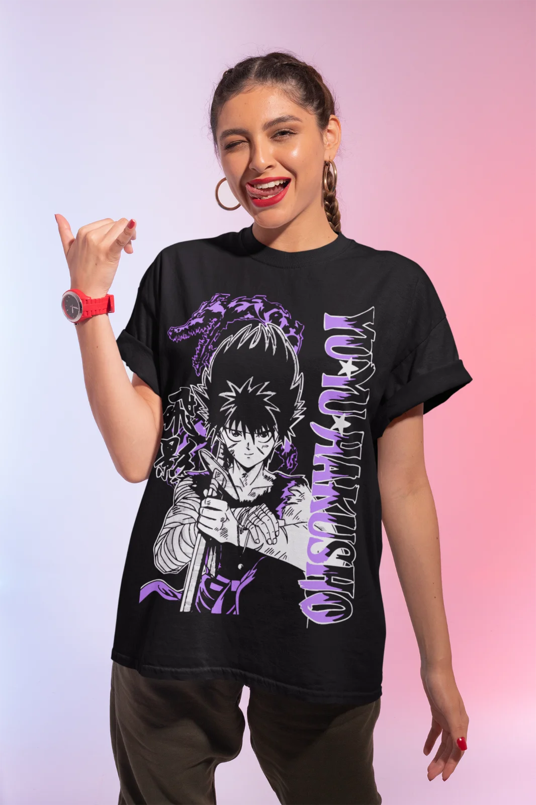Yu Hakusho Yusuke Kuwabara Hiel Kurama аниме футболка Мягкая футболка все размеры (art.: 3920ca1f1be7f) - 3920ca1f1be7f