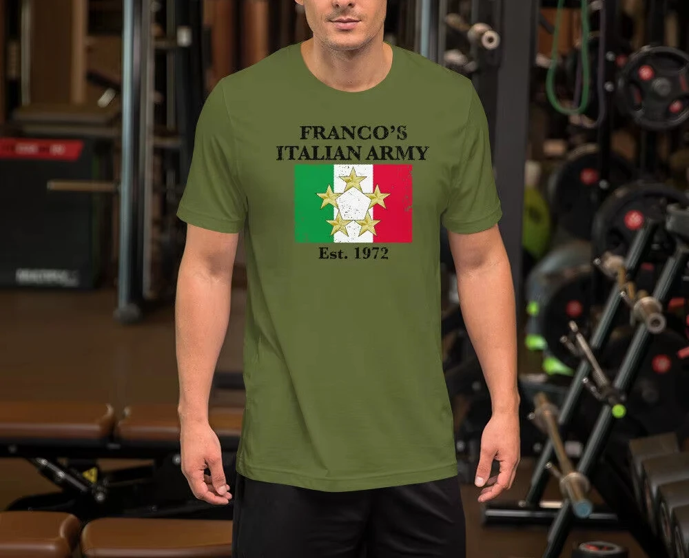 Фото Футболка Franco's Italian Army Franco Harris НОВЫЕ футболки Уличная одежда Простые топы с круглым вырезом с принтом Мужская одежда Мужская и женская футболка №2