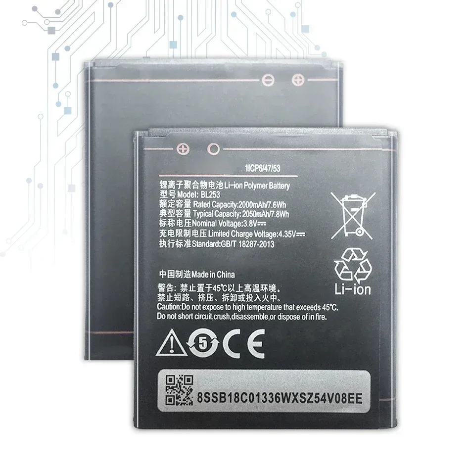 Фото Аккумулятор BL253 2050 мАч для мобильного телефона Lenovo A2010 BL 253 BL-253 A1000 A1000m A 1000 A2580 №4
