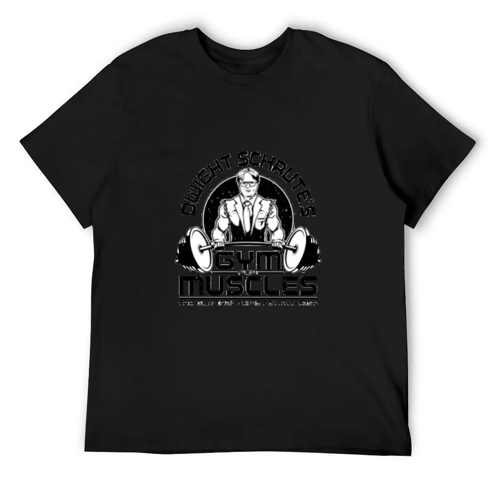 Футболка Dwight Schrutes Gym for Muscles с животным принтом для мальчиков, мужская одежда, летняя одежда, мужские белые футболки