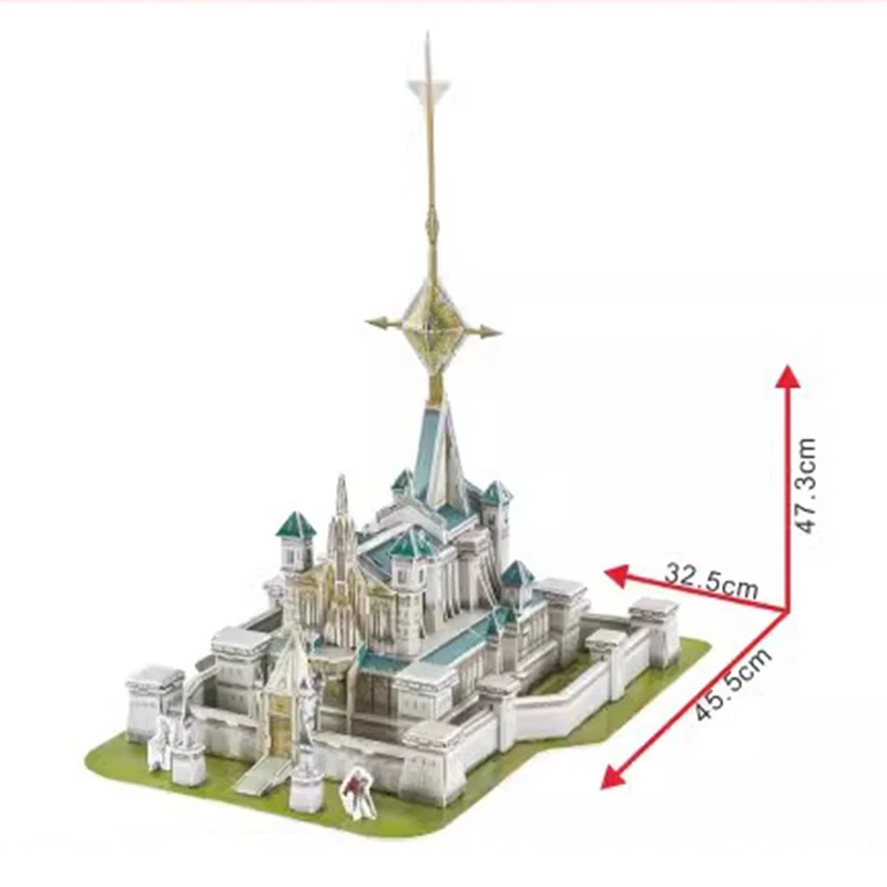 Линейный замок Aden 2, компьютерная игра, сказочный дом, 3D бумажная головоломка, модель здания, игрушка, известная архитектура, подарок для мальчика и девушки
