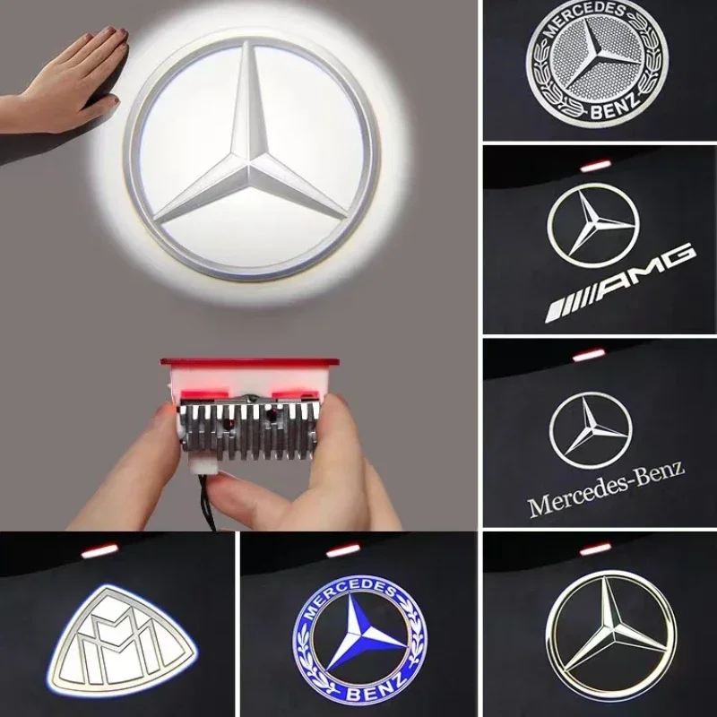 2P Автомобильная дверная лампа Проектор Добро пожаловать Step Up Puddle Light Для Mercedes Benz ML W166 GLE C167 B E A C Class W205 W176 W213 GLC X253