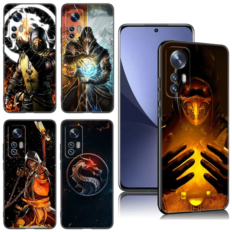 Чехол для телефона Game Mortal Kombat для Xiaomi Mi 9 SE 8 10 10T 11 12 13 Lite 9T 11T 12S 12T 13T Pro 5G 11i 12X, Черный силиконовый чехол
