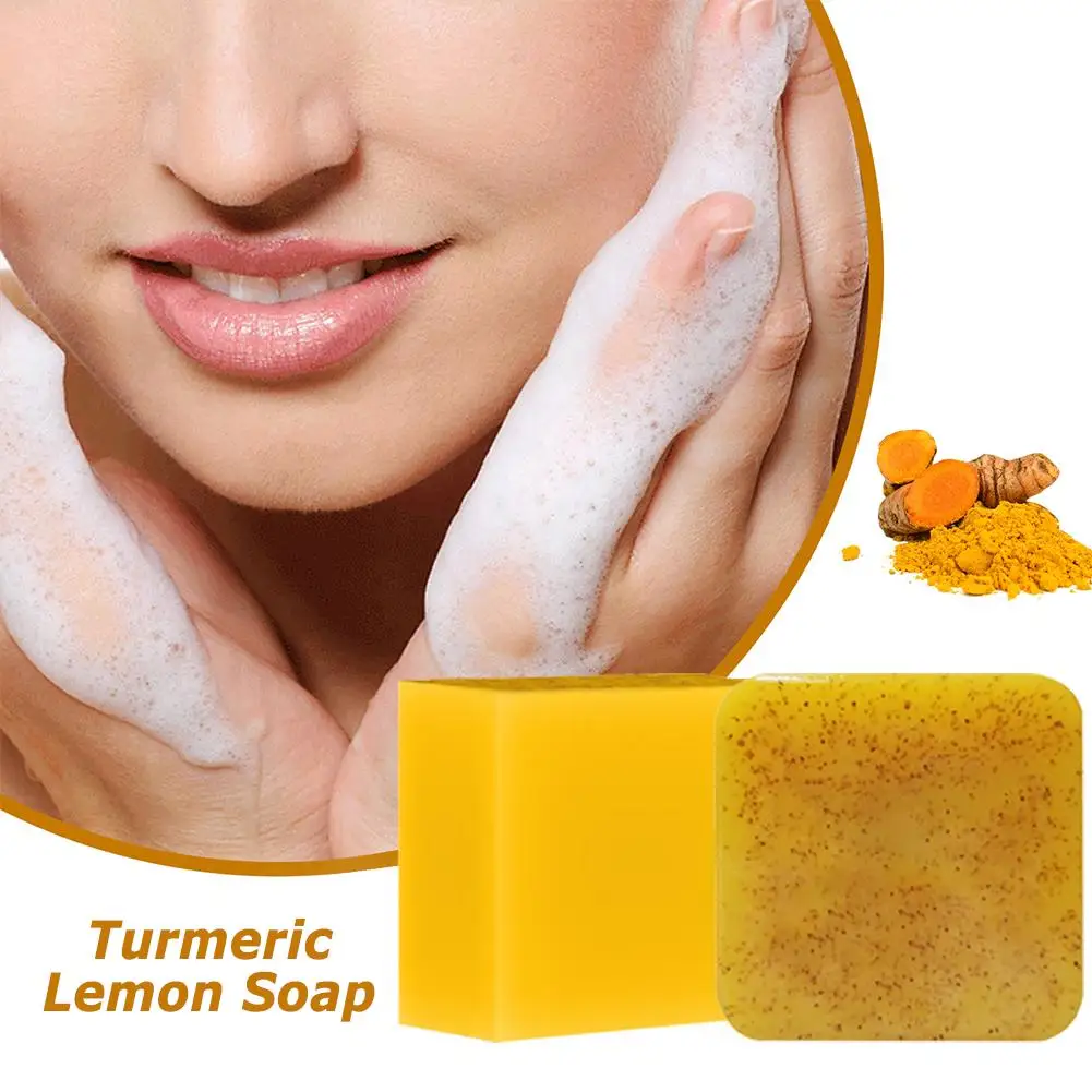 Куркума лимонное мыло Kojic, лучшее мыло для светящейся кожи C6Z5
