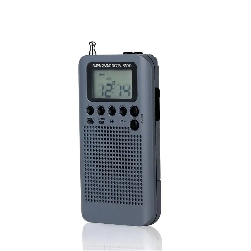 Новый карманный Am FM-радио, ЖК-цифровой радиочастотный дисплей, перезаряжаемая мини-стереорадио с динамиком водителя