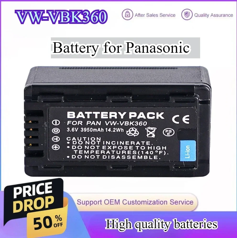 Фото Аккумулятор VW-VBK360 VBK360 для Panasonic HC-V10 HC-V100 HC-V100M HC-V500 HC-V500M HC-V700 HC-V700M HDC-HS80 HDC-HS60 №2