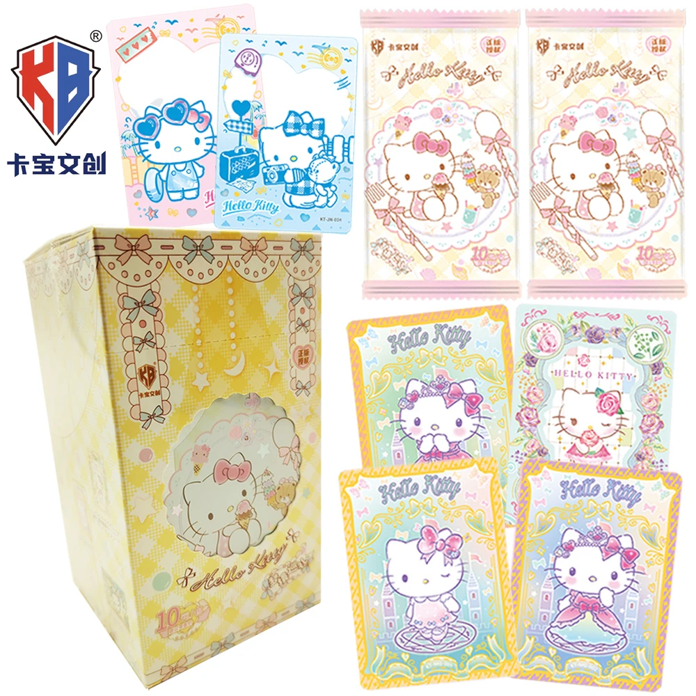 KABAO натуральная коллекционная карта Hello Kitty, рождественский популярный подарок, креативная карта, детские игрушки с семейным персонажем со звездами из мультфильма