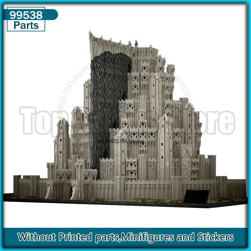 Фото Кольца UCS Белый город Большой замок Moc Строительные блоки Архитектура Технология Кирпичи DIY Сборка Модель Коллекция игрушек Подарки №5