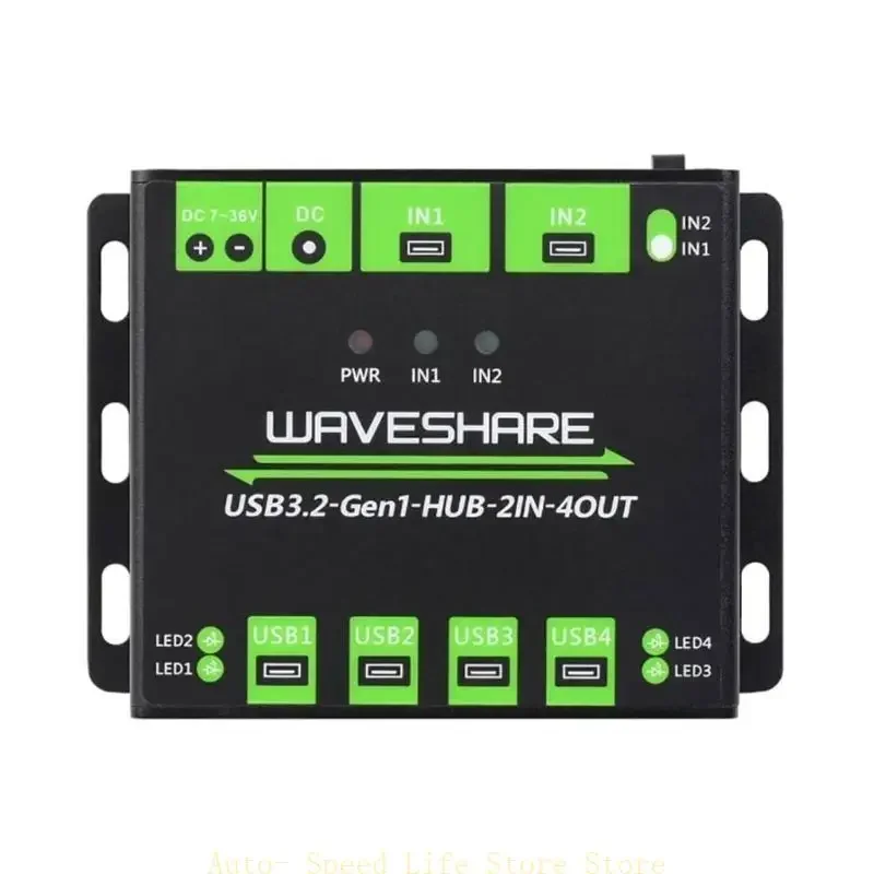 Концентратор 02DA USB 3.2 2 в 4 выхода, расширенные порта, переключаемые входы, улучшенная технология MTT