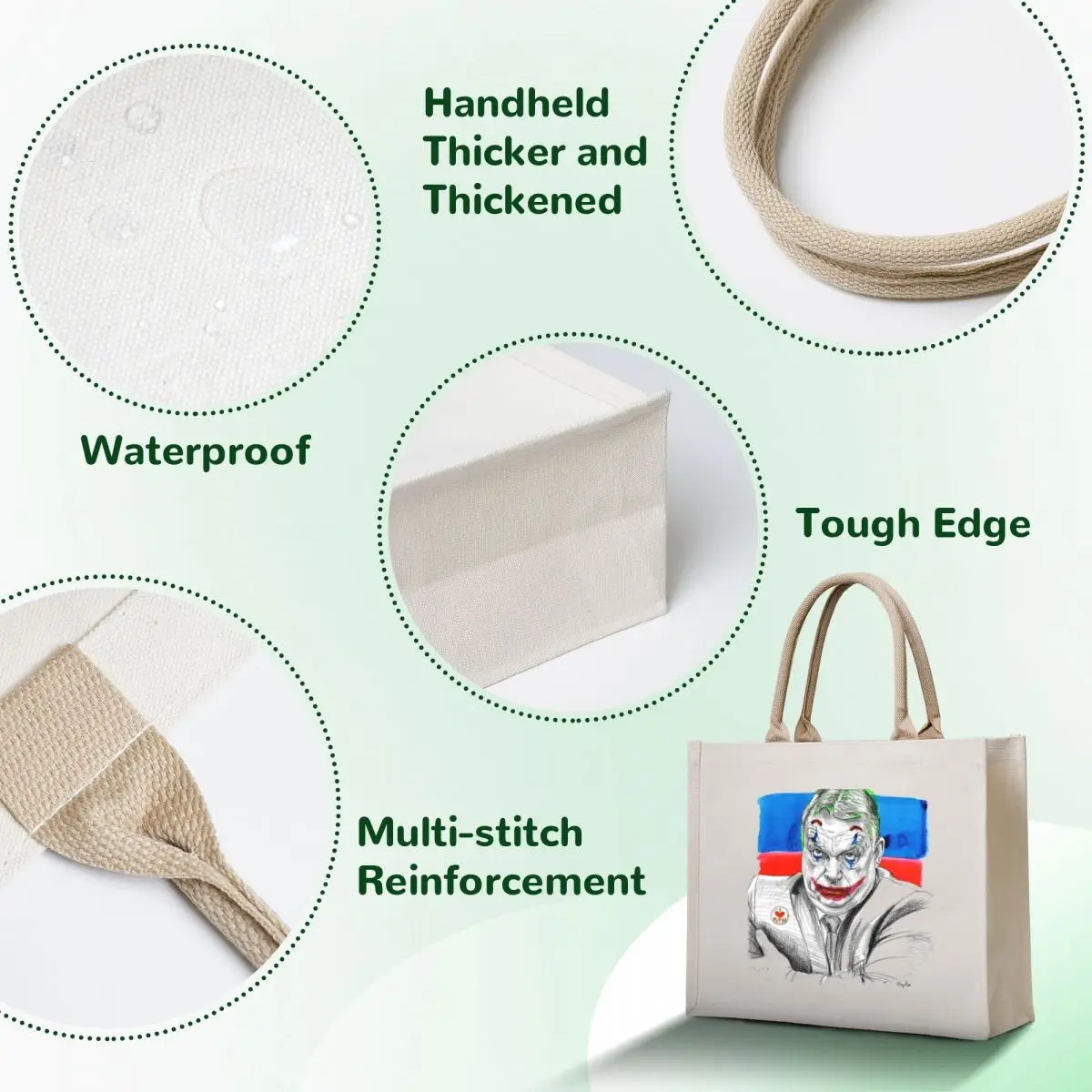 Фото Orban Tote Bag, мужская сумка для покупок, женская сумка для покупок, женская сумка для покупок №4